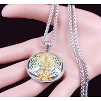 Szines Metatron mintás nemesacél nyaklánc