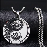 Lótusz virág mintás nemesacél nyaklánc