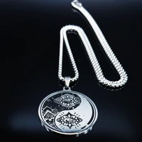 Lótusz virág mintás nemesacél nyaklánc