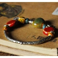 Szíves porcelán karkötő