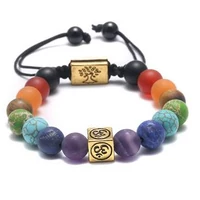 Csakra karkötő ezüst vagy arany színű osztóval