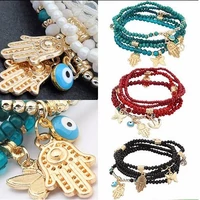 Fatima keze karkötő türkiz színű