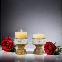 Hamida marokkói mécses és gyertyatartó szettben 2 db