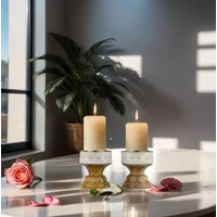 Hamida marokkói mécses és gyertyatartó szettben 2 db