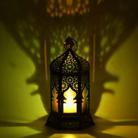 Labib marokkói mécses és gyertyatartó kék