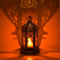 Labib marokkói mécses és gyertyatartó piros