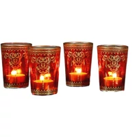 Marjana marokkói mécses és gyertyatartó pohárszett