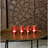 Marjana marokkói mécses és gyertyatartó pohárszett