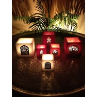 Paraffin mécsestartó  lámpa Marokkóból Defne fehér