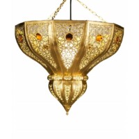 Cal marokkói mennyezeti lámpa arany