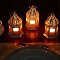 Klar marokkói mécses és gyertyatartó szettben 3 db