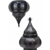 Malha marokkói fekete fali lámpa