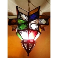 Noha marokkói mennyezeti lámpa színes