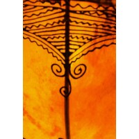 Kadaj marokkói henna mennyezeti lámpa narancssárga