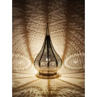 Kais marokkói asztali lámpa ezüst színű