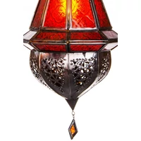 Moulay marokkói mennyezeti lámpa piros