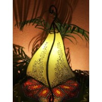 Rahaf marokkói henna asztali lámpa natúr 35 cm