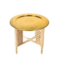 Nizza keleti teázó asztal (natúr) 60 cm arany