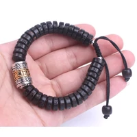 OM Mani Padme Hum mantrás vésett mala karkötő