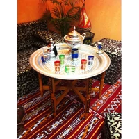 Amana ezüst marokkói tálca 80 cm