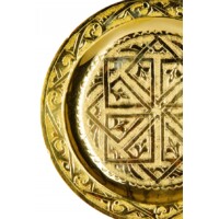 Mehdia arany marokkói tálca 16 cm