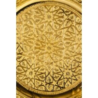 Mehdia arany marokkói tálca 30 cm