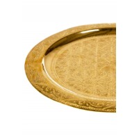 Mehdia arany marokkói tálca 35 cm