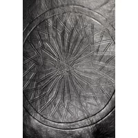 Fes marokkói bőr puff, ülőpárna fekete