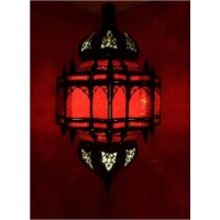Alia marokkói mennyezeti lámpa piros