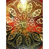 Iman antik keleti teázó asztal arany színben 60 cm