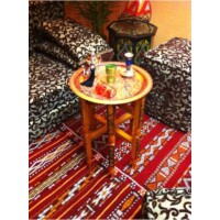 Iman antik keleti teázó asztal réz színben