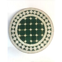 Marrakeshi mozaik asztal zöld/fehér