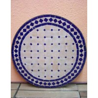 Marrakeshi mozaik asztal kék/natúr
