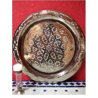 Mehdia marokkói teázó asztal ezüst színben