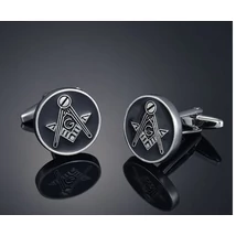 Szabadkőműves szimbólummal ellátott mandzsettagomb