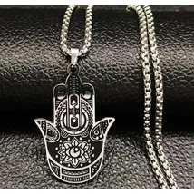 Fatima keze nemesacél nyaklánc