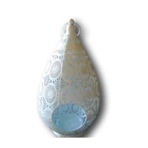 Abbass marokkói mécsestartó fehér