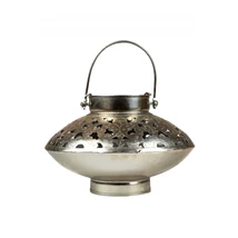 Buddha ezüst gyertya és mécsestartó