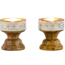 Hamida marokkói mécses és gyertyatartó szettben 2 db