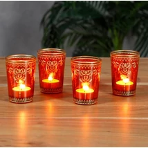 Marjana marokkói mécses és gyertyatartó pohárszett