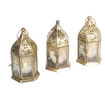 Nael marokkói fehér mécsestartó szett 3 db