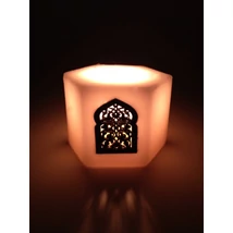 Paraffin mécsestartó  lámpa Fatima keze mintával Daima