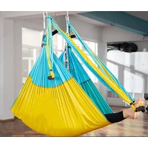 Antigravitációs jóga függőágy színjátszó kék-sárga színű 4 méteres 