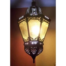 Ksar marokkói mennyezeti lámpa sárga