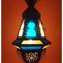 Anya marokkói mennyezeti lámpa kék