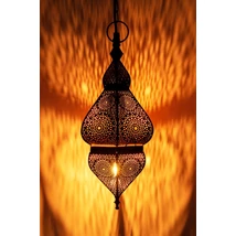 Idal marokkói mennyezeti lámpa fekete