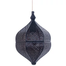 Lamilami marokkói mennyezeti lámpa fekete