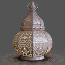 Maha marokkói fehér gyertya és mécsestartó