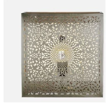 Yakin marokkói falilámpa ezüst színű