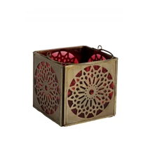 Aishani mécses és gyertyatartó piros